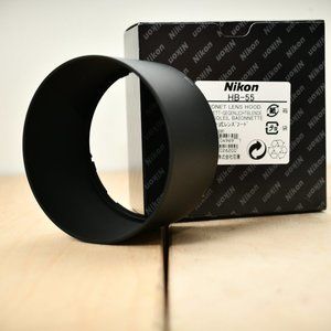 Authentic Nikon Bayonet Lens Hood  for 85 mm Lens  HB-55 NWT